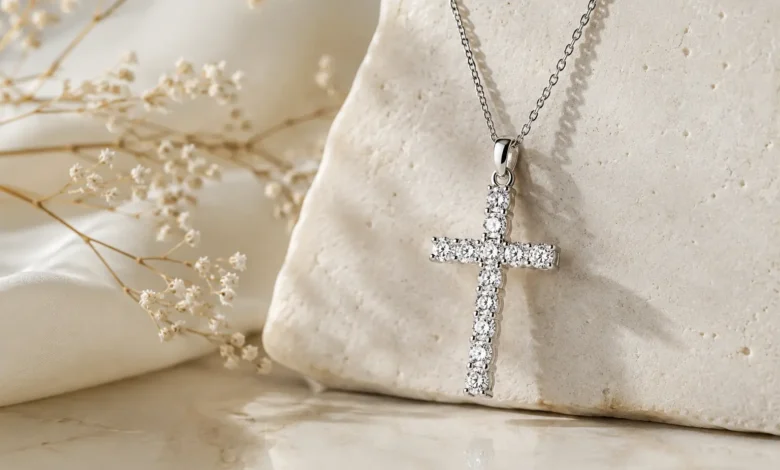 Lab Grown Diamond Cross Necklace