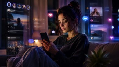 Social media silent scroller traits