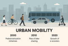 Modern active travel and light electric transport in a UK city